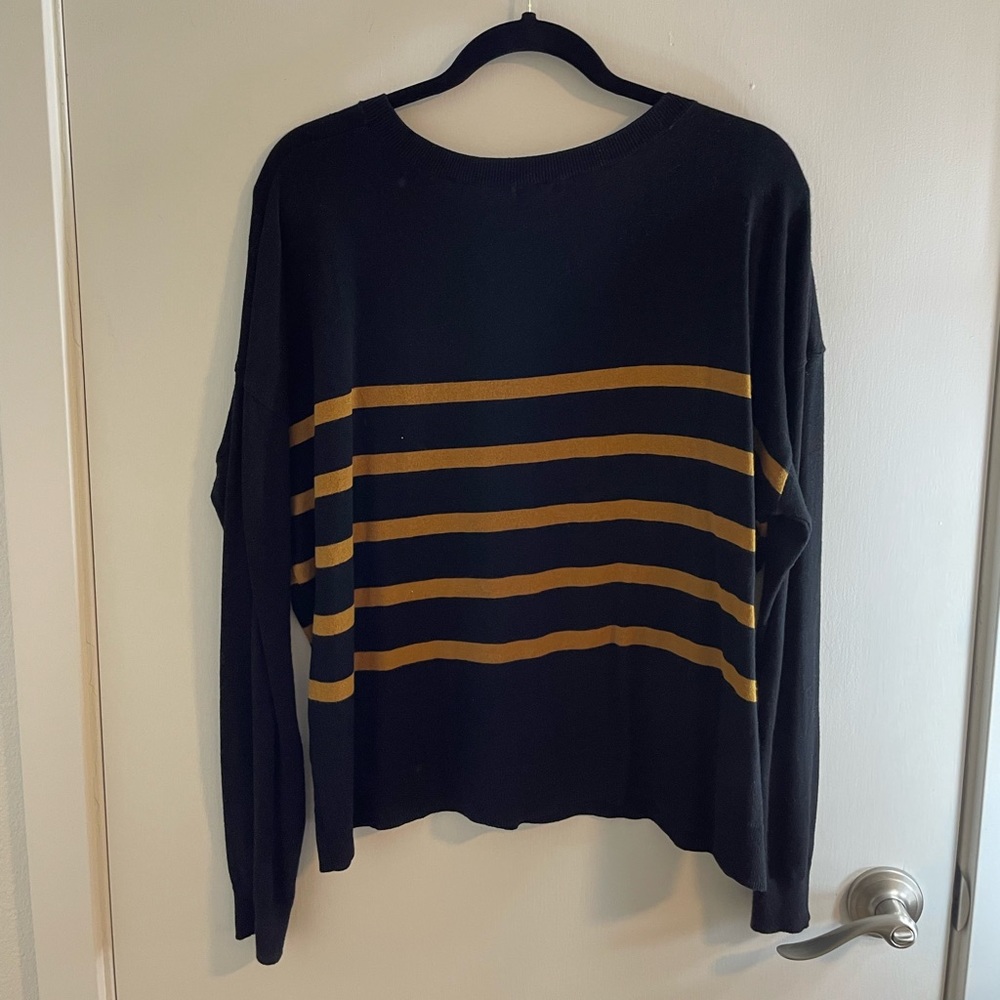 BP Black w Brown Striped Sweater
